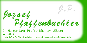 jozsef pfaffenbuchler business card